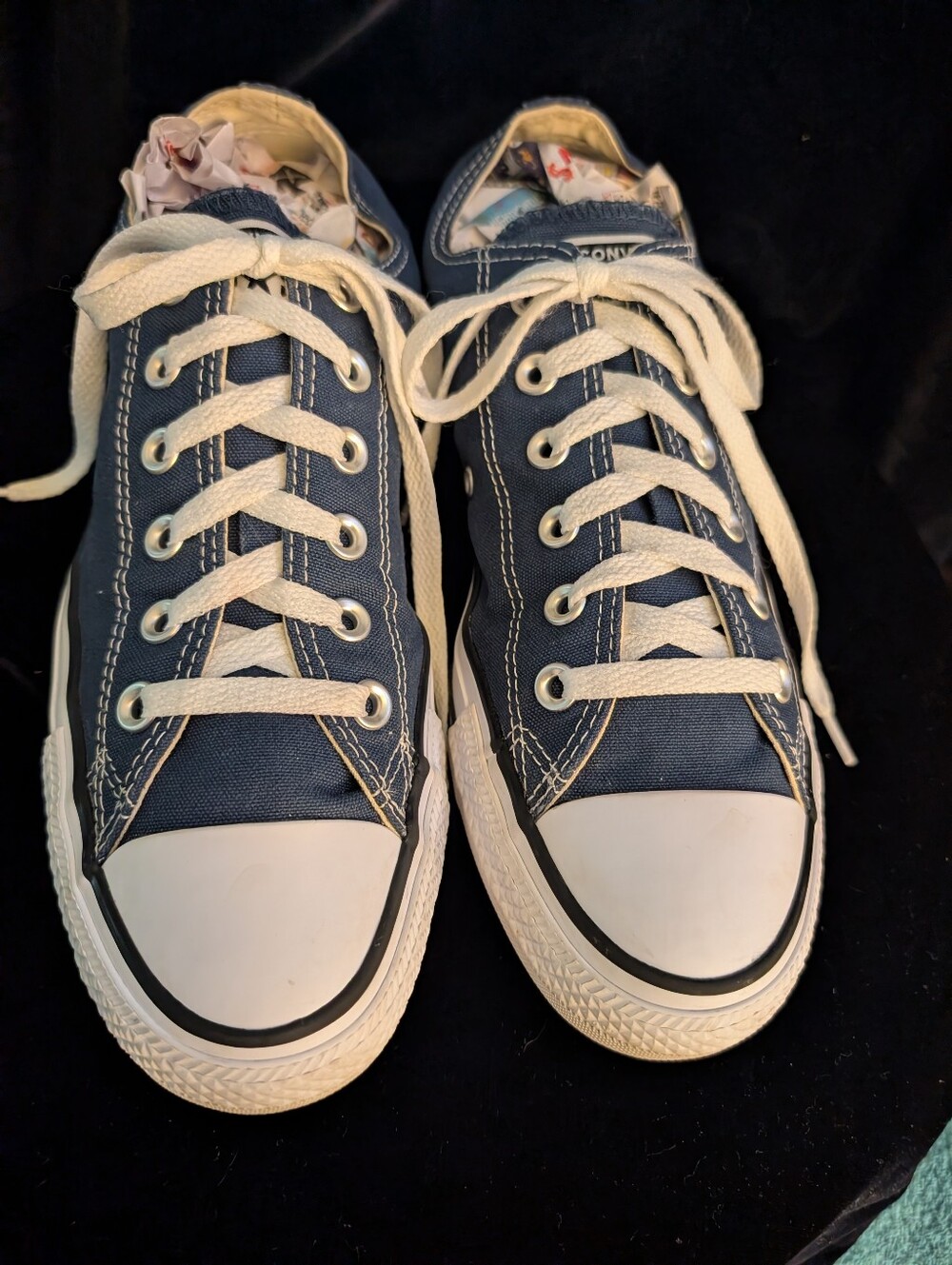 Converse Navy Blue Low Top Canvas Sneakers